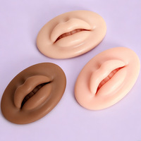 Modèle de lèvres en silicone pour maquillage permanent, outils de formation PMU, 4 couleurs, simulation pratique pour salon, lèvres rougissantes