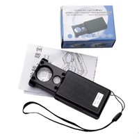 Jewelry Loupe Magnifier With UV LED Light 30X 60X Multi-Power Small Portable Loupe Magnifier for Diamonds Gems Coins Stamps
