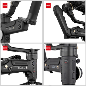 Professional <span class=keywords><strong>Crane</strong></span> <span class=keywords><strong>3S</strong></span> 3-Axis Handheld Gimbal Stabilizer for DSLR Cameras and Camcorder with Easysling Handle - Product Image 6
