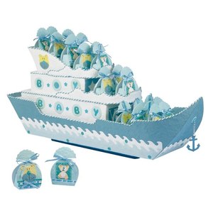 Sacchetti Regalo in Cartone Azzurro FAVOR SHIP Eleganti e Versatili - Product Image 1
