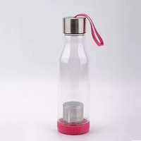 600ml Tritan/AS/PC plastique randonnée voyage tasse thé tasse infuseur bouteille d'eau avec tasse tasse passoire pour eau bouillante