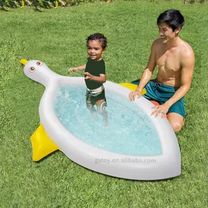 PVC Ring Pool Blow Up Baby Bathtub Spray Water Wave Ball Pool Animal Cartoon Inflatable Pool For Kids