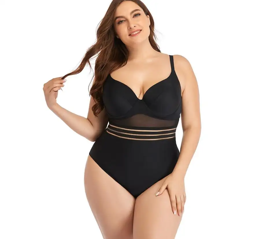 2022 STOCK 6Colors Underwire Push Up XXL Swimsuit Sexi Lady Plus Size One Piece Swimwear