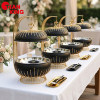 TIANXING 8L Réchaud de buffet suspendu en acier inoxydable de luxe, chauffe-plats pour fêtes et banquets