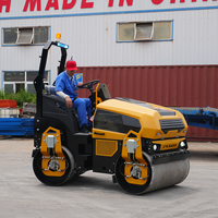 Livraison Gratuite – Mini-Compacteur Routier Diesel 3 Tonnes – Rouleau Compresseur Autoporté pour Travaux Routiers