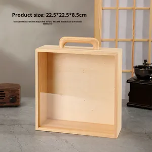 กล่องของขวัญงานเทศกาลทำจากไม้ กล่องของชำร่วยงานแต่งงานสำหรับเพื่อนเจ้าสาวและเจ้าบ่าว กล่องฉลองครบรอบหนึ่งเดือน กล่องของที่ระลึกทำจากไม้ - Product Image 6