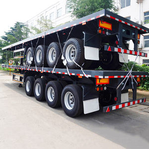 รถกึ่งพ่วงเตียงแบนรถกึ่งพ่วงสำหรับ53ft 48ft 40ft 3เพลา4เพลารถแบบกำหนดเอง - Product Image 3