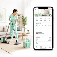 Aplicación de Servicio de Limpieza para el Hogar, Desarrollo de Aplicaciones para iOS y Android con Reserva de Servicios y Emparejamiento de Limpiadores, LionCreate