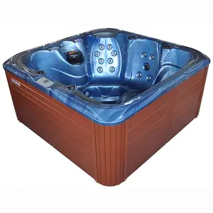 KOBIA acrylique carré Ozone eau salée jacuzzi de Massage bain à remous Spa famille loisirs bains à remous