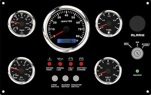 Evrensel 12V/ 24V deniz motoru enstrüman göstergeleri paneli, uyumlu tüm gemiler Dashboard