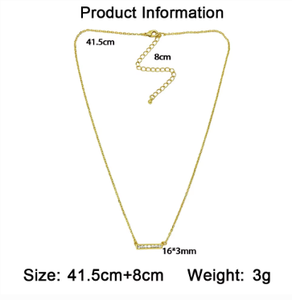 Collar de Barra Delicado con Diamantes de Latón Inspire <span class=keywords><strong>2026</strong></span>, con un Toque de Glamour, Joyería de Moda, Regalo para Mujer - Product Image 4