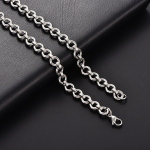 Collar Grueso de 8MM, Cadena de Eslabones Ovalados de Acero Inoxidable Resistente al Deslustre, Gargantilla de Círculos Sólidos, Joyería Metálica para Hombre y Niño - Product Image 1