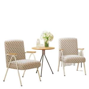 כורסת יחיד מודרנית בסגנון נורדי, עשויה ברזל ועץ מלא, מתכווננת, לסלון, לבית ולפנאי - Product Image 5