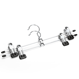 Cintres en métal ajustables pour pantalons, jupes et pantalons avec pinces - Product Image 1