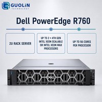 Serveur Rack Dell PowerEdge R760 2U pour Centre de Données, Prêt pour le Cloud d'Entreprise, avec Double Socket Xeon, DDR5, NVMe et Prise en Charge GPU