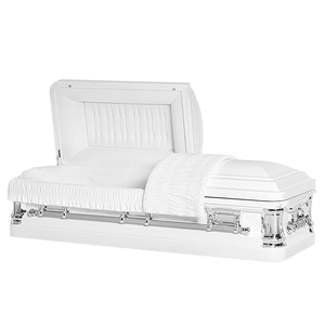 Sigillatore calibro 18 cofanetto in metallo bianco con hardware in argento per pompe <span class=keywords><strong>funebri</strong></span> - Product Image 1