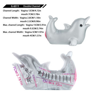 Tier inspirierter Delphin-Mastur bator für Männer Fantasy Deep Sea Design mit Doppel kanal - Product Image 6