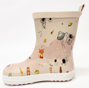 Großhandel Kinder Wasserdichte Breitere Regenstiefel Garten-Spielschuhe Gummistiefel Barfußschuhe für Mädchen - Product Image 2