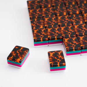 Jeu de Mahjong Américain Personnalisé en Acrylique Effet Bois Écologique, Quatre Couches, 160 Tuiles Durables pour Fêtes de Luxe et <span class=keywords><strong>Poker</strong></span> - Product Image 5