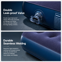 Matelas Gonflable de Camping Individuel en Gros, Épaisseur 22 cm, Lit d'Air Portable Pliable avec Pompe Intégrée, Anti-Humidité