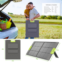 Panneaux solaires monocristallins pliables portables pour le camping en plein air, hors réseau, ETFE, 300W, 23% d'efficacité, noir, 33 livres, modèle Sp-300