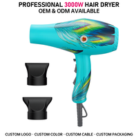 Sèche-cheveux professionnel FirePhoenix 8960 MAX PRO 3000W à moteur BLDC haute performance, faible bruit 71dB, boîtier en nylon PA
