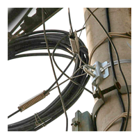 Gancho de sujeción de cable de fibra óptica FTTH de acero galvanizado tipo flor de ciruelo, retractor de cable de comunicación