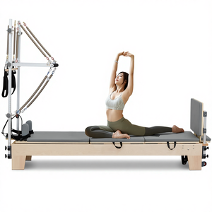 Cama de Pilates para Ejercicios de Core, Estudio de Yoga, Uso Dual en Casa, Tres en Uno, Madera Gris, Estilo Loft de Shandong - Product Image 1