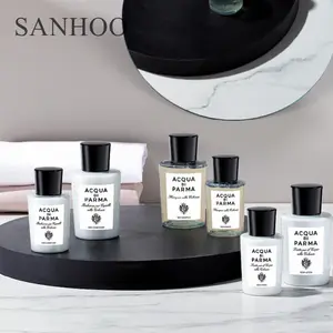 SANHOO Private Label Wholesale Juego profesional para el cuidado del cabello Aceite de argán orgánico Hotel Champú y acondicionador Juego de artículos de tocador