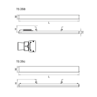 Luz de túnel LED para exteriores 20-100W con clasificación IP65 Cuerpo de lámpara de material metálico para uso en túneles