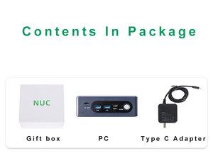 NUC-N100 inyuda มินิพีซีสำนักงานใหม่ <span class=keywords><strong>Windows</strong></span> 10 Intel Celeron Quad Core DDR4 8GB RAM 256GB SSD แบบพกพาธุรกิจ us/cn ปลั๊ก - Product Image 4