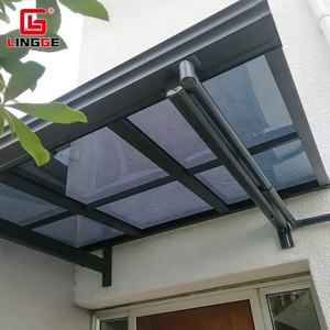 Installation facile Toiture de patio Protection solaire Tailles personnalisées Auvents de terrasse 100% Auvent en aluminium étanche avec lumières LED - Product Image 2
