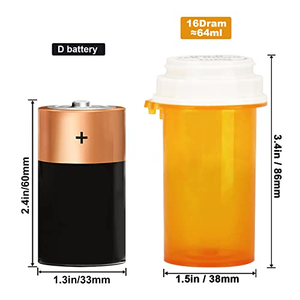 Botella de Plástico Vacía para Medicamentos con Tapa a Prueba de Niños de 30 Dram - Product Image 4