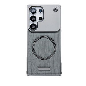 เคสโทรศัพท์แม่เหล็กลายไม้ไร้กรอบหรูหราสำหรับซัมซุงกาแล็คซี่ S26เคส S24 S25พิเศษกระจายความร้อนด้วยแรงกระแทก - Product Image 5