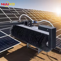 NUUKO Machine de nettoyage de panneaux solaires électrique avec poteau télescopique Brosse pour panneaux solaires PV Robot de nettoyage de panneaux solaires