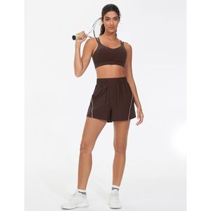Sujetador deportivo con doble tirante tipo espagueti para mujer, acolchado y con soporte, con tirantes para gimnasio, entrenamiento y fitness. - Product Image 5