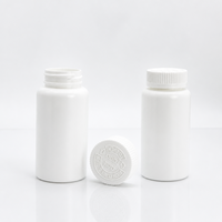 Bouteille en PEHD de 150 ml avec bouchon à vis, vide, blanche opaque, pour emballage de suppléments, pilules, capsules et comprimés – Vente en gros