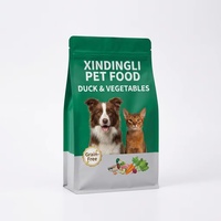 Sacs personnalisés refermables pour friandises pour chiens, pochettes à fond plat en PET, emballage souple pour aliments pour chats
