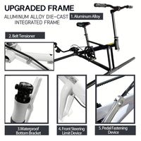 Vélo aquatique à ponton long et plat, 1 place, cadre en aluminium avec plateforme avant gonflable, faible résistance pour la mer, pliable, de Chine Lumark