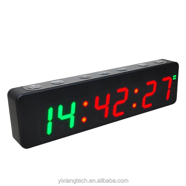 Mini 1 Inch 6-Digit LED Electronic Gym Timer New Wireless Indoor/Outdoor Multifunctional with Count-Up/Down Feature