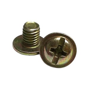 Vis de machine à tête cylindrique fraisée M3 M4 M5 DIN967 en acier au carbone zingué SS304 avec collier - Product Image 2
