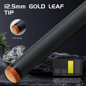 <span class=keywords><strong>Crical</strong></span> 12,5mm Black Technology Carbon Billiard Cue Stick Junta de acero y eje de fibra de carbono para Pool Sport - Product Image 3
