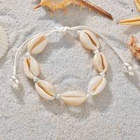 Bracelet en coquillages géométriques de style hawaïen avec nœud chinois, fait main, perles de coquillages naturels, bijoux unisexes, accessoire décontracté, Yiwu