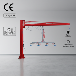 מנוף זרוע חשמלי כבד 500 ק\"ג, זרוע ארבעה מטרים, סיבוב מלא, מערכת הרמה להעברת לוחות גרניט ושיש - Product Image 3