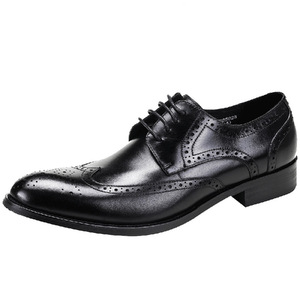 Zapatos de Vestir de Cuero para Hombre, Estilo Inglés, Punta en Pico, Grabados, Color Marrón, Casuales de Negocios, Más Vendidos, Recién Lanzados - Product Image 5