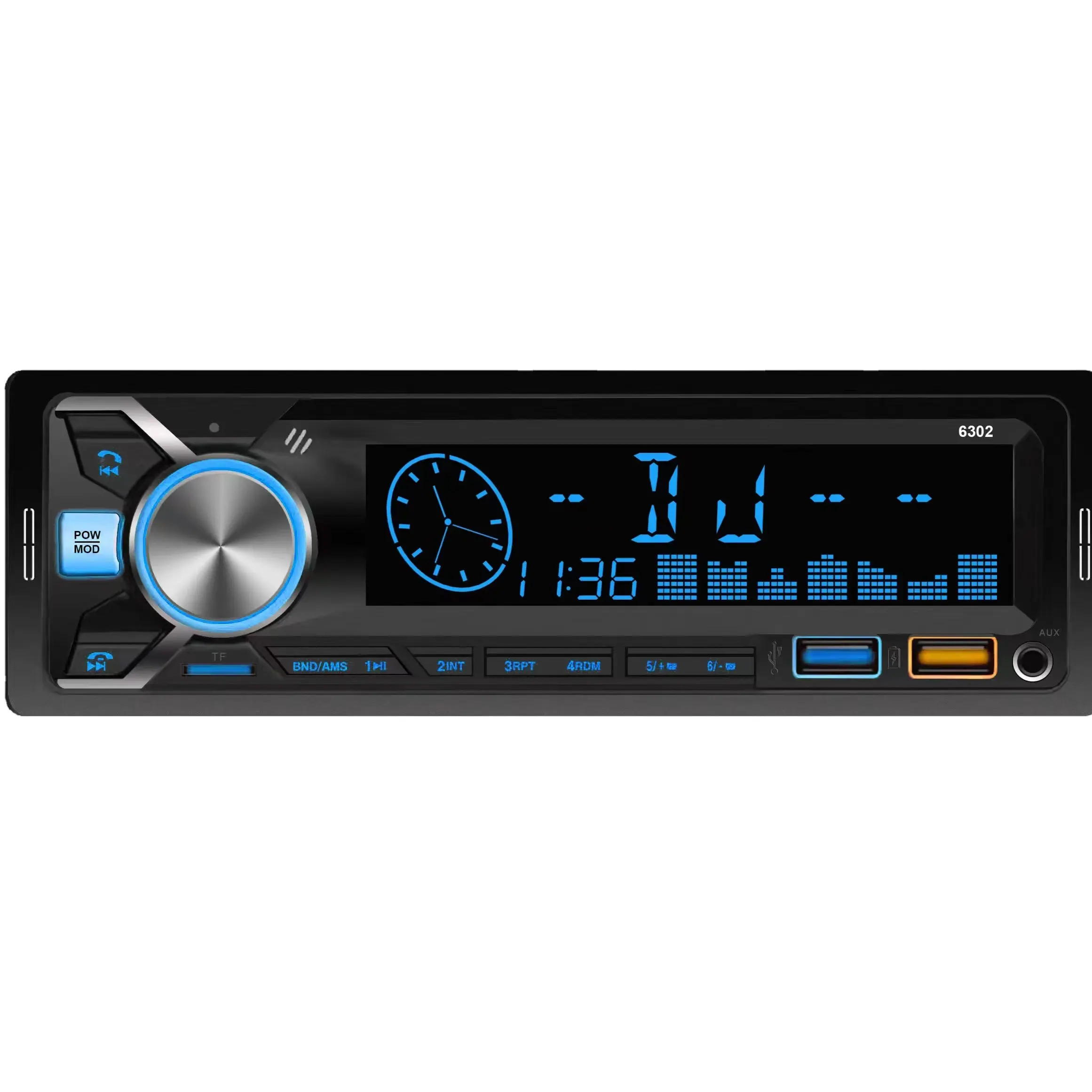 Radio Estéreo para coche, reproductor Mp3, 1 Din, Fm, receptor Digital de medios