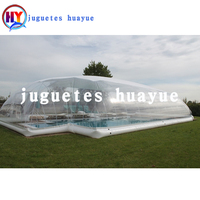 Couverture de piscine extérieure transparente, article gonflable, vente en gros d'usine