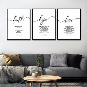 Decoración escolar Religión Escritura Cita inspiradora Impresiones en lienzo Versículo DE LA <span class=keywords><strong>Biblia</strong></span> Arte de la pared Pintura cristiana - Product Image 3