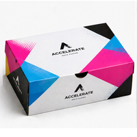 Boîte à chaussures portable de luxe personnalisée pour baskets avec fermeture magnétique et poignée, emballage en carton rigide