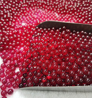 Boule de rubis en corindon de 2mm ~ 18mm, polissage élevé 5 # pierres précieuses rouges en vrac, perles de rubis
